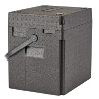 Termoizolačná nádoba Cam GoBox na nápoje, zvrchu plniteľná, s ramenným popruhom, 35 l, Cambro, objem (množstvo fliaš): 12 vysokých fliaš na víno s obj