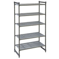 Skladovací regál Cambro Basics Plus z kompozitu zo 4 perforovanými policami, Cambro, 915x460x(H)1830mm