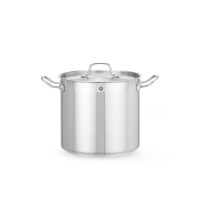 Vysoký hrniec – s pokrievkou, HENDI, Profi Line, 10L, ⌀240x(H)220mm
