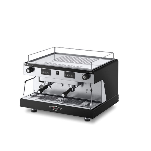Kávovar Wega, 2-skupina, elektronická, čierna, Wega, 10,5L, 400V/3700W, 740x555x(H)515mm