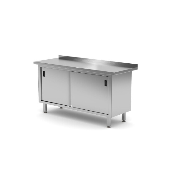 Skrinka stenového stola s posuvnými dverami – zváraná, HENDI, Profi Line, 1600x600x(H)850mm