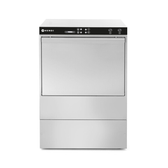 Umývačka riadu 50 x 50 – ELEKTROMECHANICKÉ ovládanie – 400 V, HENDI, s odtokovým čerpadlom, 400V/6600W, 576x645x(H)837mm
