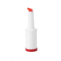 Barmanský dávkovač s vymeniteľnými koncovkami, Bar up, červený, 0,8L, Červená, ø90x(H)300mm