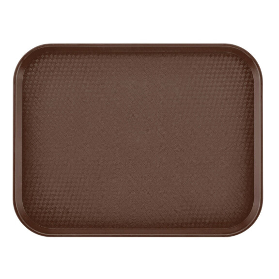 Tácka z polypropylénu na fast food, veľká, Cambro, hnedá, Hnedá, 355x457x(H)21mm