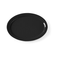 Polypropylénový podnos Fast Food, oválny, HENDI, Čierna, 265x195x(H)15mm