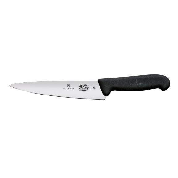 Nóż kuchenny z szerokim ostrzem, Victorinox, czarny, (L)314mm