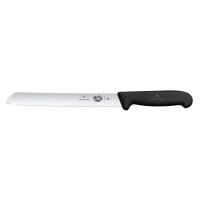 Nóż do chleba ząbkowanym ostrzem, Victorinox, czarny, (L)348mm