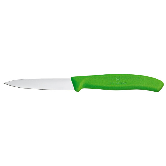 Nóż do jarzyn gładki, Victorinox, zielony, (L)190mm