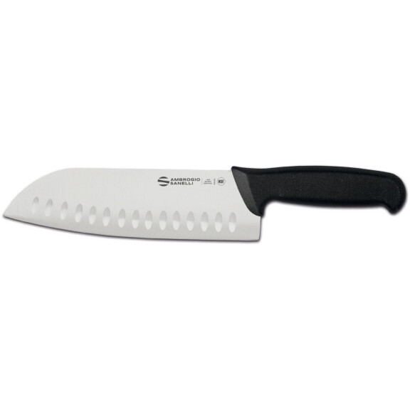 Nóż Santoku Supra, Ambrogio Sanelli, ostrze ze żłobieniami, (L)340mm