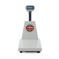 Waga platformowa LCD z wysięgnikiem i z legalizacją, seria EKO+, 300 kg, TEM, 500x700x(H)940mm