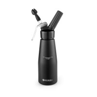Zestaw Syfon do bitej śmietany, HENDI, Kitchen Line, 0,5L, czarny + Naboje do syfonu do bitej śmietany, HENDI, 24 szt