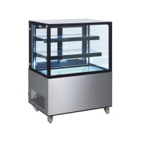 Vitrina frigorifica de prezentare interval temp. 2/6?C, corp inox, 300 litri, 480 W ARKTIC by Hendi, 915x675x(H)1210 mm, Clasa energetica C