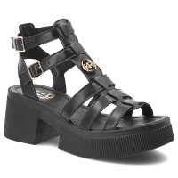 Czarne Sandały Karino Buty Damskie Zapinane Na Sprzączkę