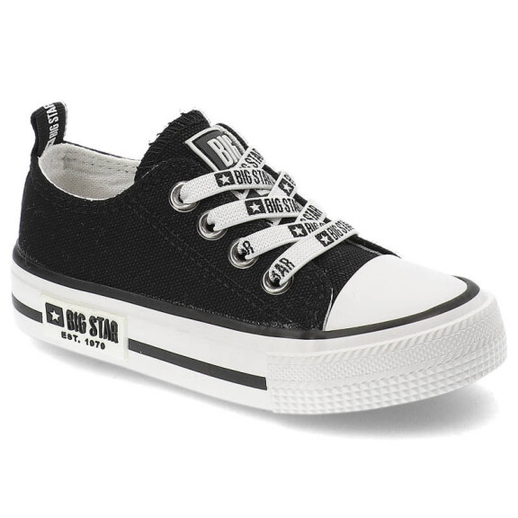 Czarne Trampki Big Star Dziecięce Buty Wsuwane
