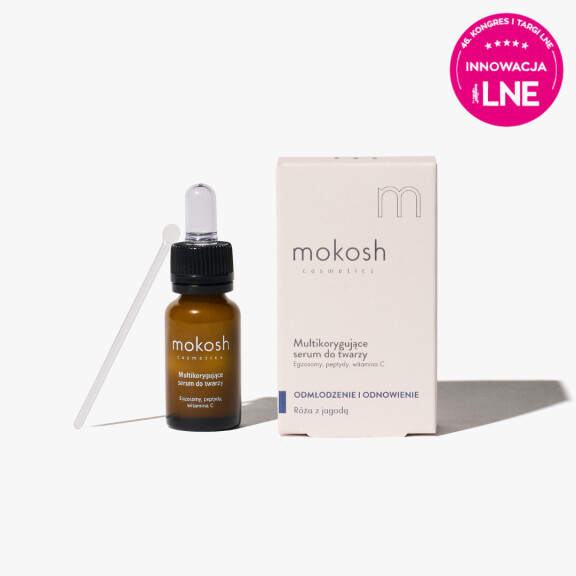 Multikorygujące serum do twarzy Egzosomy, peptydy, witamina C 12ml