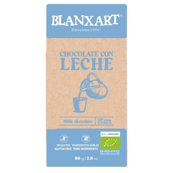 Ciocolată cu lapte 42% Congo fără gluten BIO 80 g