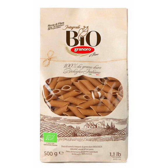 Mezze Penne Rigate paste integrale BIO 500 g