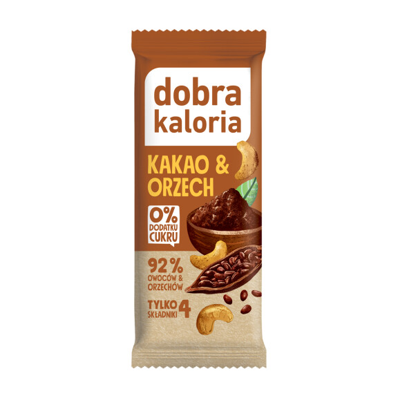 Baton de fructe cu cacao și nuci 35 g