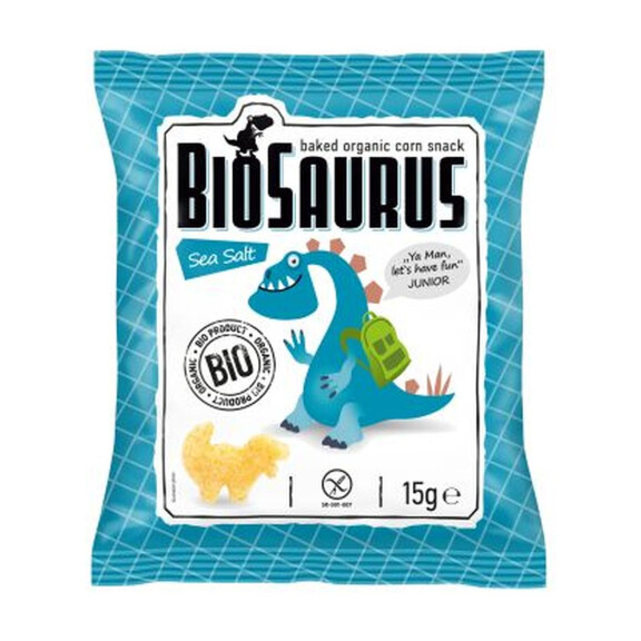 Chipsuri de porumb fără gluten cu sare de mare BIO 15 g