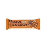 RAW ENERGY bară cu boabe de portocală și cacao, fără gluten 50 g