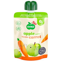 Piure de mere și morcovi după 6 luni BIO 90 g