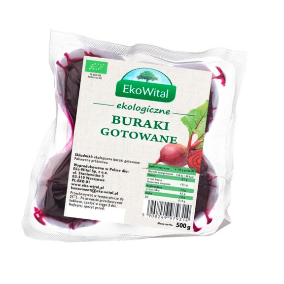 Sfeclă roșie fiartă BIO 500 g