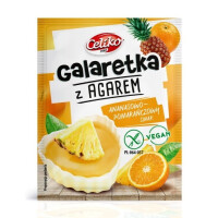 Jeleu cu agar agar cu aromă de ananas-portocaliu fără gluten Celiko 45 g