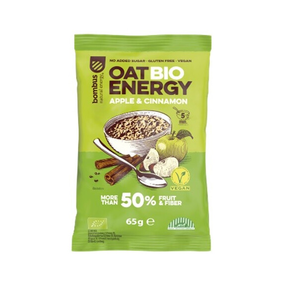 Fulgi de ovăz fără gluten cu mere și scorțișoară BIO 65 g