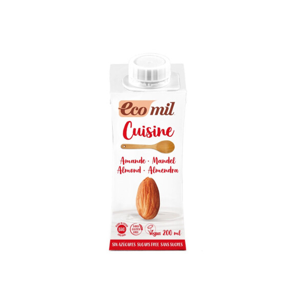 Cremă de gătit fără gluten cu migdale fără zahăr BIO 200 ml
