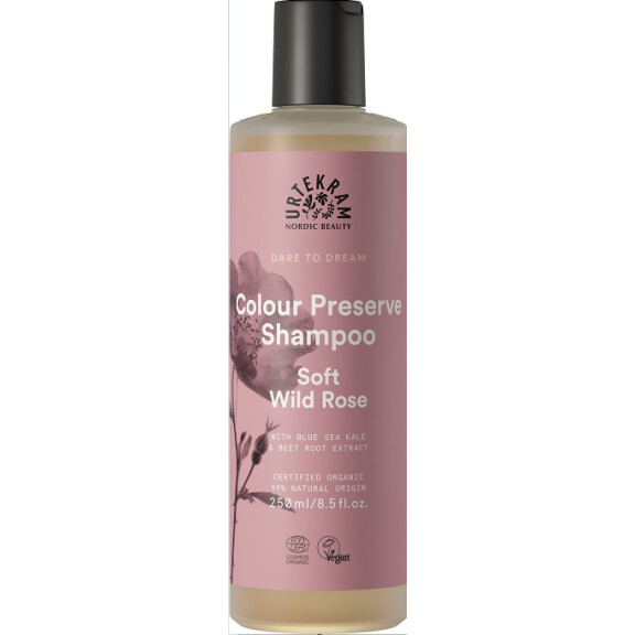 Șampon cu extract de trandafir pentru părul vopsit BIO 250 ml - Urtekram