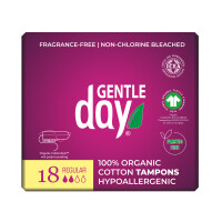 Tampoane din bumbac organic 100% - Regular 18 buc.