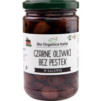 Măsline negre fără semințe în saramură BIO 280 g (160 g) (borcan)