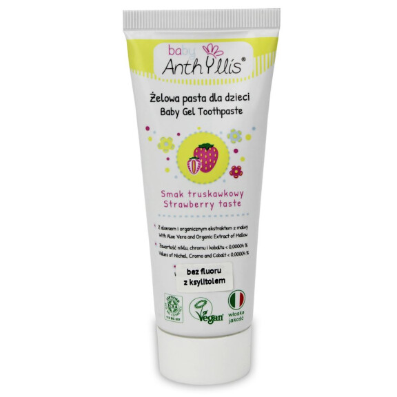 Pastă de dinți fără fluor pentru copii de la primul dinte Strawberry 75 ml