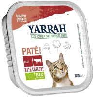 Hrană pentru pisici, pateu de vită și pasăre cu cicoare BIO 100 g - Yarrah