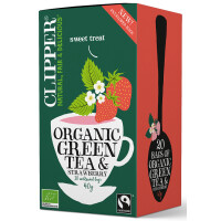 Ceai verde echitabil cu căpșuni BIO (20 x 2 g) 40 g