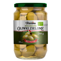 Măsline verzi fără sâmburi în saramură BIO 280 g - Vitaliana