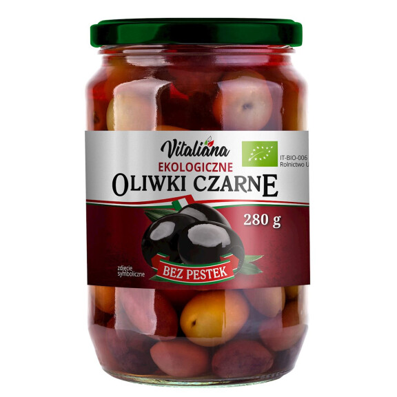 Măsline negre în saramură BIO 280 g - Vitaliana