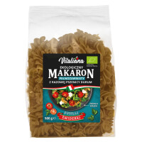 Paste (din făină integrală de grâu dur) fusilli BIO 500 g - Vitaliana