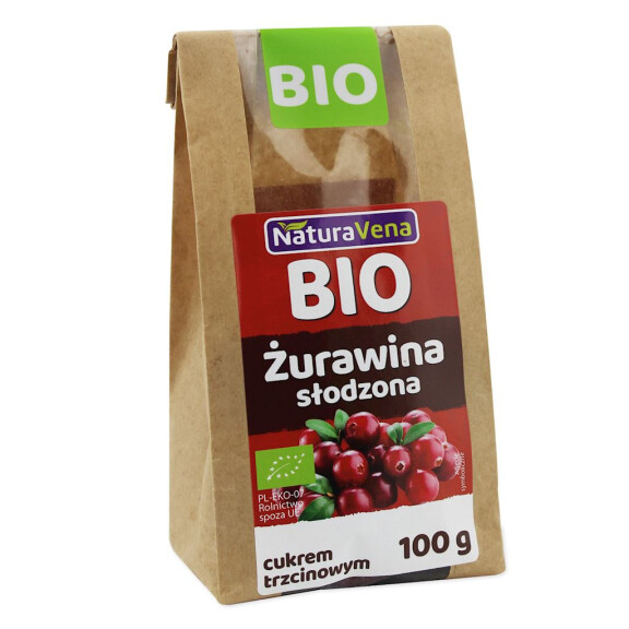 Afine îndulcite cu zahăr de trestie BIO 100 g - Naturavena