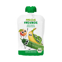 Mousse fără gluten de mere - banane - spanac - castraveți fără adaos de zaharuri de la 1 an BIO 100 g - Freche Freunde