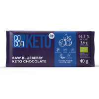 Ciocolată Keto cu fructe de pădure și ulei mct fără adaos de zahăr BIO 40 g - Cacao