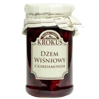 Dulceață de cireșe cu cardamom cu conținut redus de zahăr fără gluten 235 g - Krokus