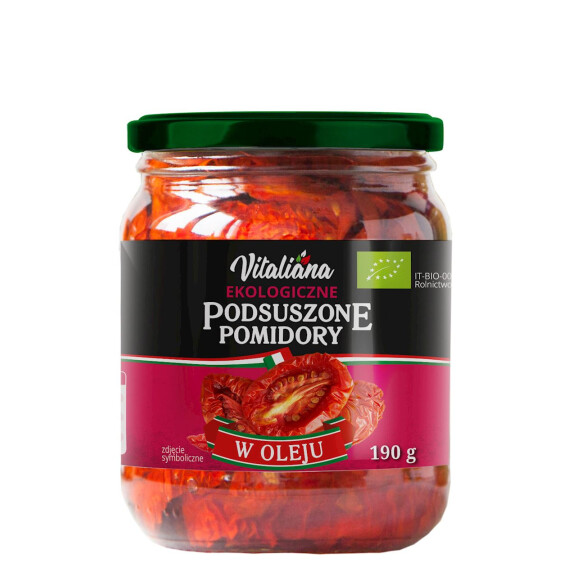 Roșii uscate la soare în ulei BIO 190 g - Vitaliana