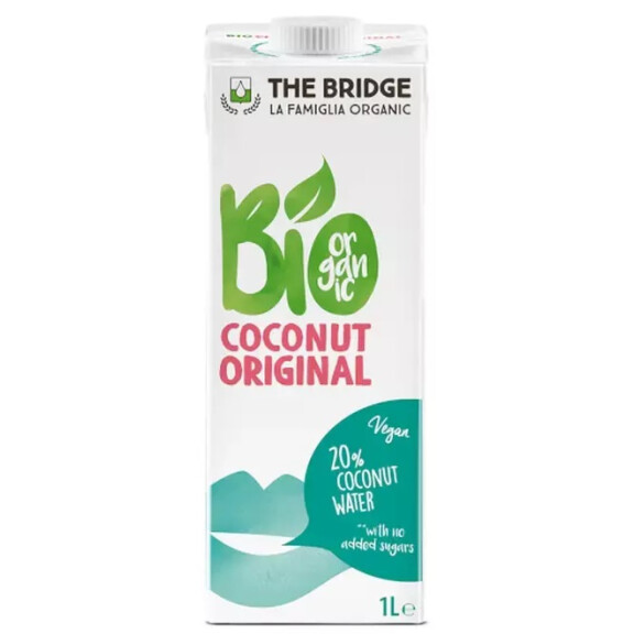 Băutură de nucă de cocos originală fără zahăr și fără gluten Bio 1 l - The Bridge