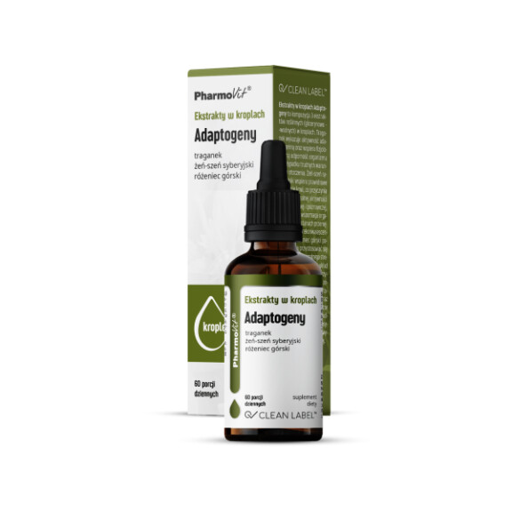 Extracte adaptogene fără gluten în picături 30 ml - Pharmovit (Clean Label)
