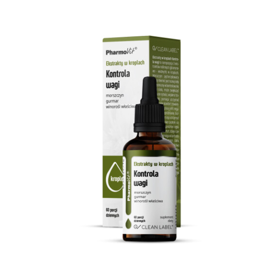 Extracte în picături pentru controlul greutății fără gluten 30 ml - Pharmovit (Clean Label)