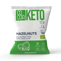 Alune de pădure în ciocolată keto cu ulei mct fără adaos de zahăr BIO 70 g - Cacao