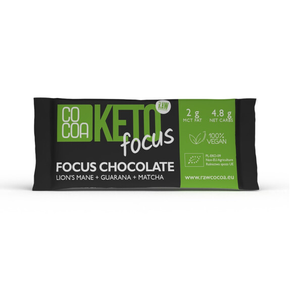 Keto focus ciocolată BIO 40 g - Cacao