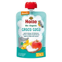 Mousse de cocos crocant în tub (măr - mango - nucă de cocos) fără adaos de zaharuri de la 8 luni Demeter BIO 100 g - Holle