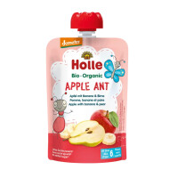 Mousse de mere și furnici (măr - banană - pară) fără adaos de zaharuri de la 6 luni Demeter BIO 100 g - Holle